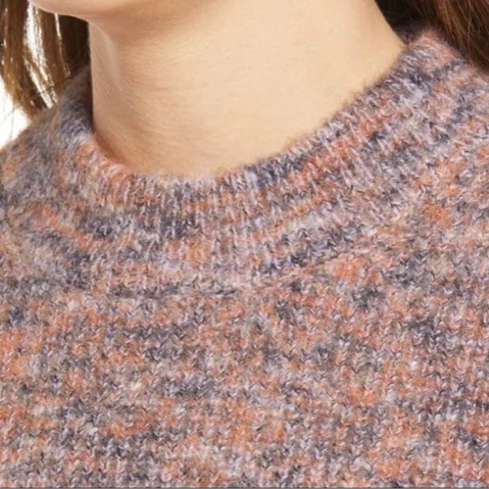 Madewell Space Dyed Eaton Puff-Sleeve Sweater Mock Neck Size XS NWT - Picture 5 of 10